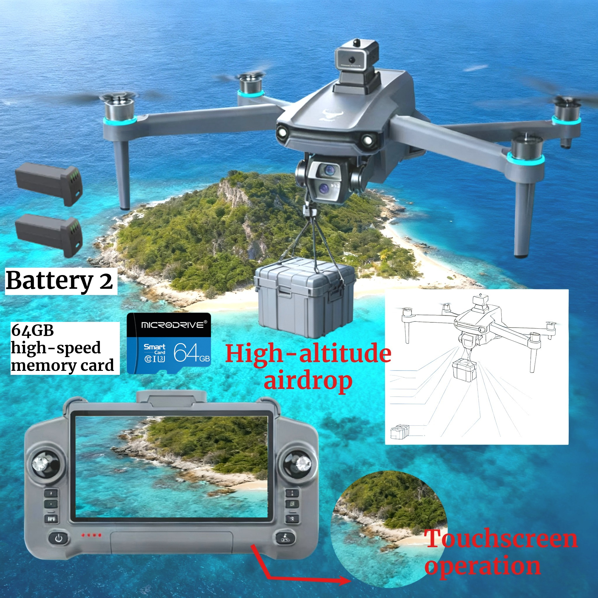 Drone GPS 8K HD Camera Aerial  - Drone Gps Mount 评论和价格