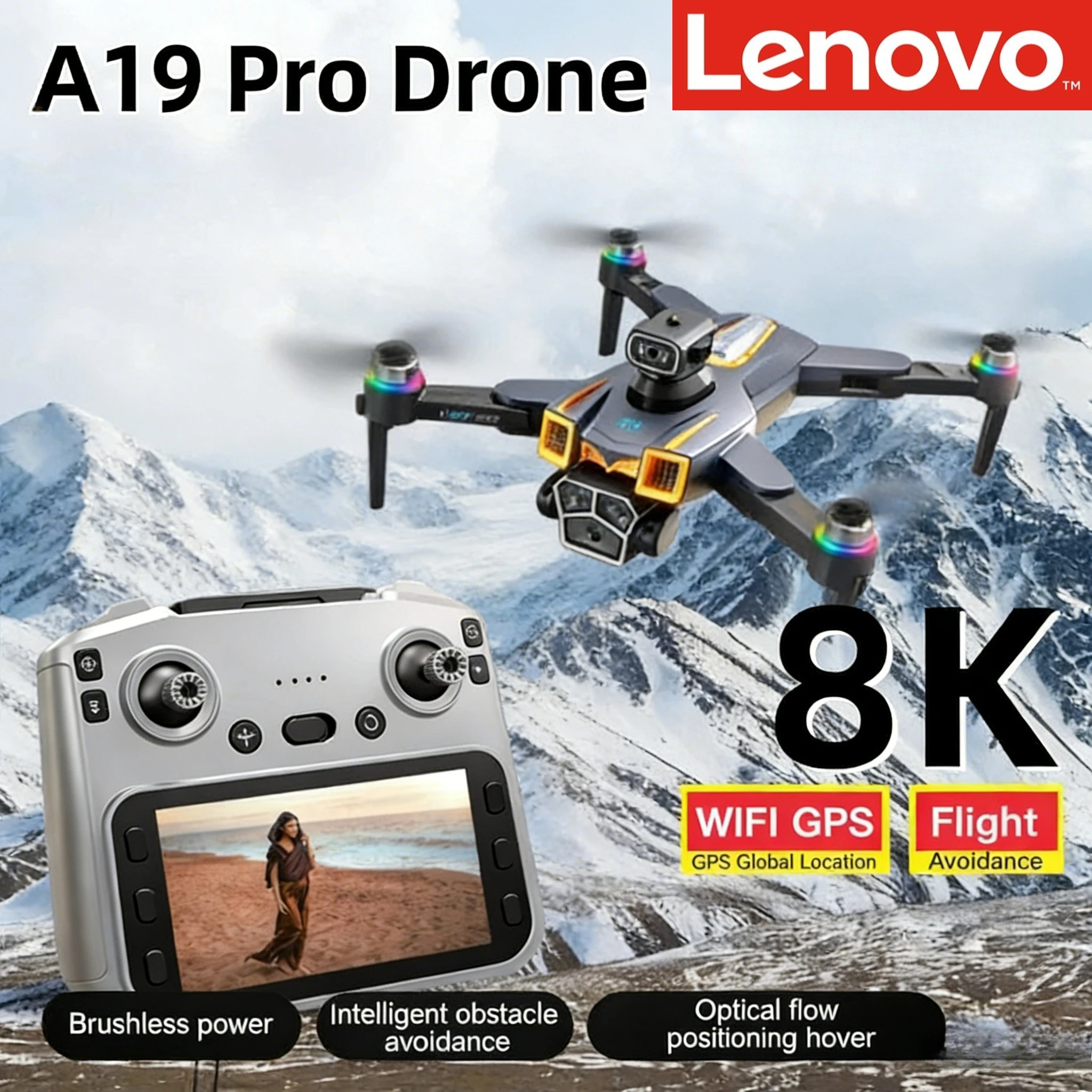 Lenovo A19 PRO Drone 8K Aerial - Drone Gps Mount 评论和价格