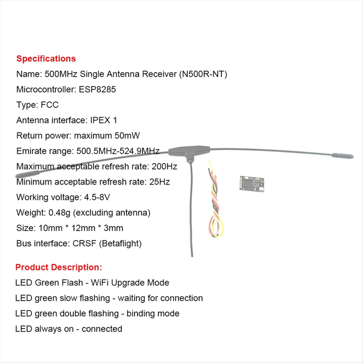 500MHz Receiver 500.5MHz-524.9 - Drone Receiver 评论和价格